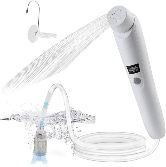 Portable Outdoor Shower,Handheld Electric Shower,IPX6 Waterproof,USB Charging,Built-in Battery,Compact and Portable,Suitable for Outdoor Camping,Beach Bathing,Hiking,pet Bathing