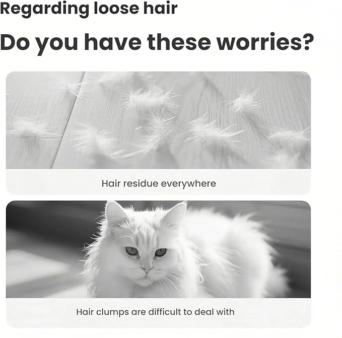 The Cat Litter Box Hair Removal Filter Door∣Floating Hair Removal Cat Litter Box∣Automatically removes Loose Hair to Prevent tangling