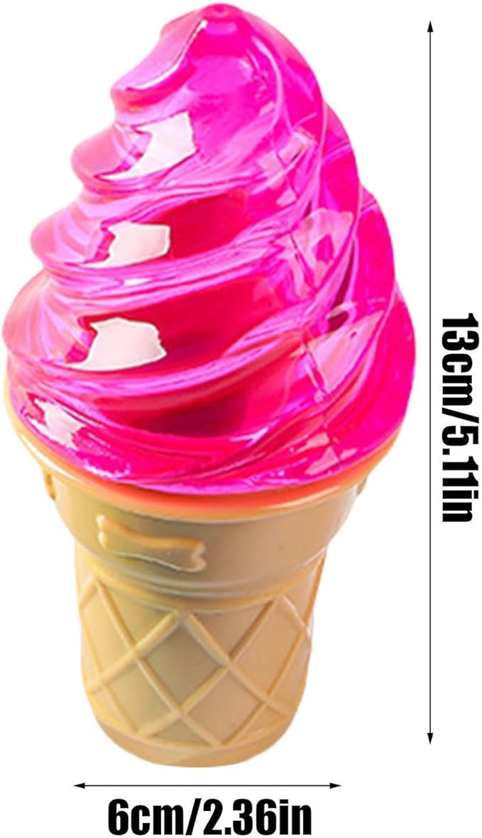 Dogs Chew Toys - Ice Cream Shape, Dog Toys for Aggressive Chewers, Food Grade Silicone Surfaces, Textured Cleaning | Enrichment Accessory for Puppy Teething & Boredom Indoor Games
