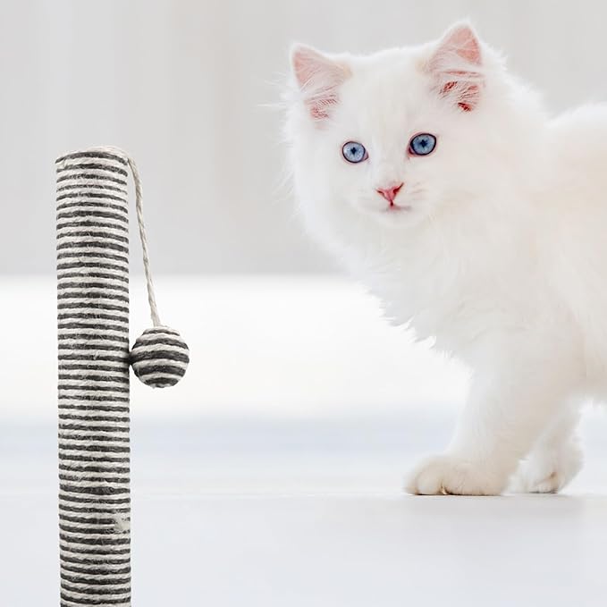 DOITOOL Cat Scratching Post with Sisal Rope Wear-Resistant Vertical Scratcher for Indoor Cats and Kittens Furniture Protector