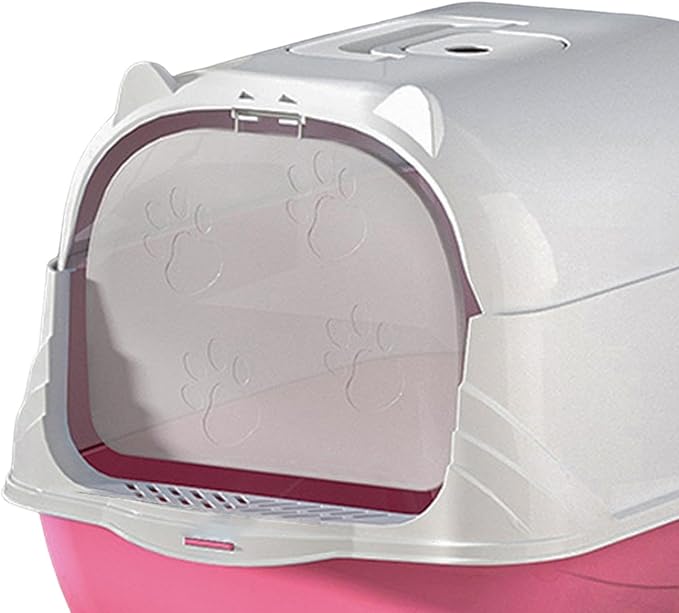 Enclosed Hooded Cat Litter Box with Two-Way Door, Deep Pet Litter Pan, Covered Cat Toilet Bedpan for Odor Control-