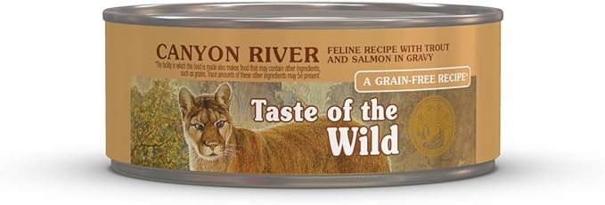 Taste of the Wild Canyon River Feline Recipe with Trout & Salmon in Gravy Canned Cat Food, 3-oz, Case of 24