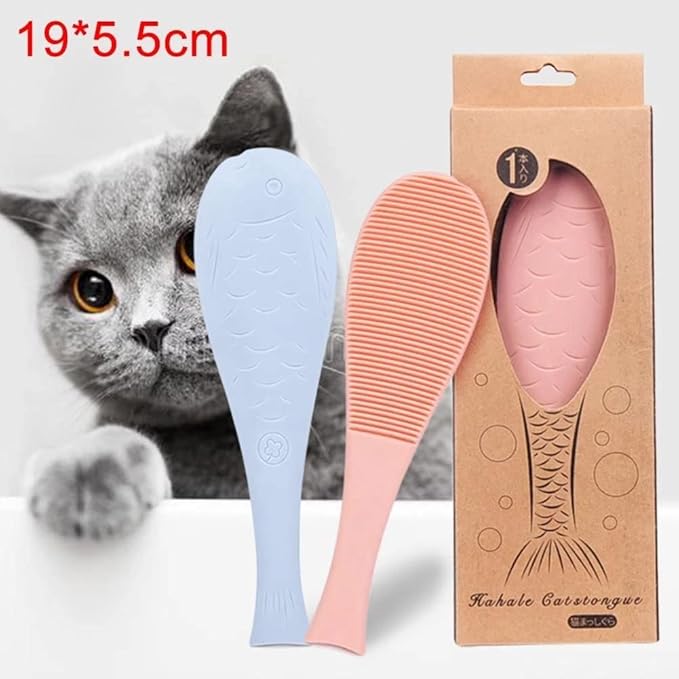 Pet Brush Cat Tongue Massage Comb, Removing Loose Comb Pet Dog Grooming Shedding Cat Massages Supplies For Shedding Hair Removes Knots Pet Brushes(Pink), Medium