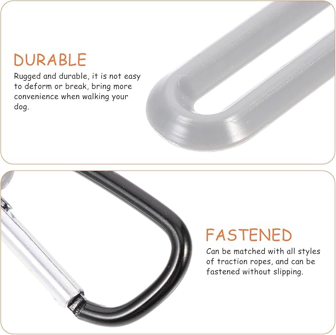 8pcs Dog Poop Bag Holder Clips Hands-free Leash Attachment Plastic Pet Waste Bag Supply Smoke Gray for Walking and Outdoor Use