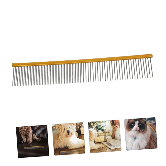 BESPORTBLE Ergonomic Pet Comb Grooming Accessory for Dogs Cats Wear-resistant Easy to Use Portable