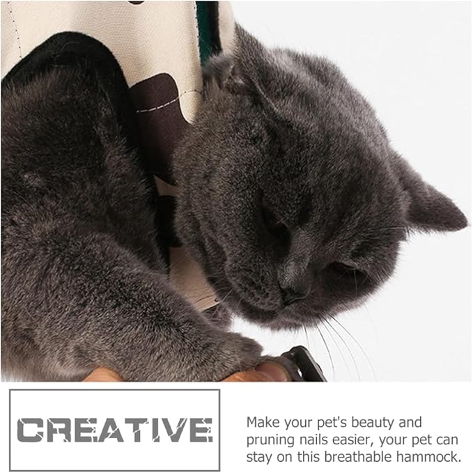 balacoo Cat Grooming Hammock for Nail Trimming Pet Sling for Grooming Cats and Dogs Comfortable and Sturdy Design Oxford Cloth