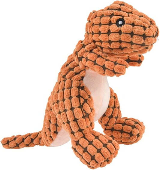 Cats and Dogs Pet Plush Dinosaur Toys Interactive Dog Chew Toys Plush Stuffing Pet Supplies Dog Toys for Small Dogs(White)