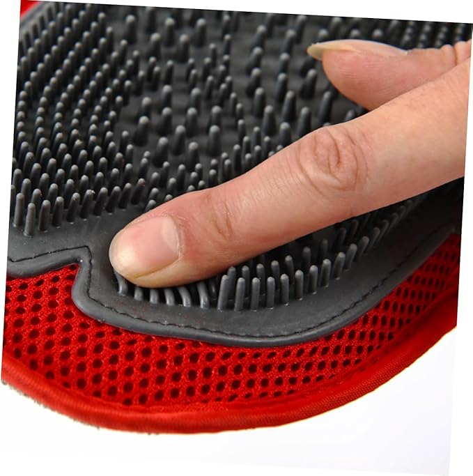 balacoo Pet Grooming Glove for Dogs Cats Multi-Functional Deshedding Brush Massage Tool Soft Rubber Easy to Clean Suitable for Bathing Grooming for Reducing Shedding Fur