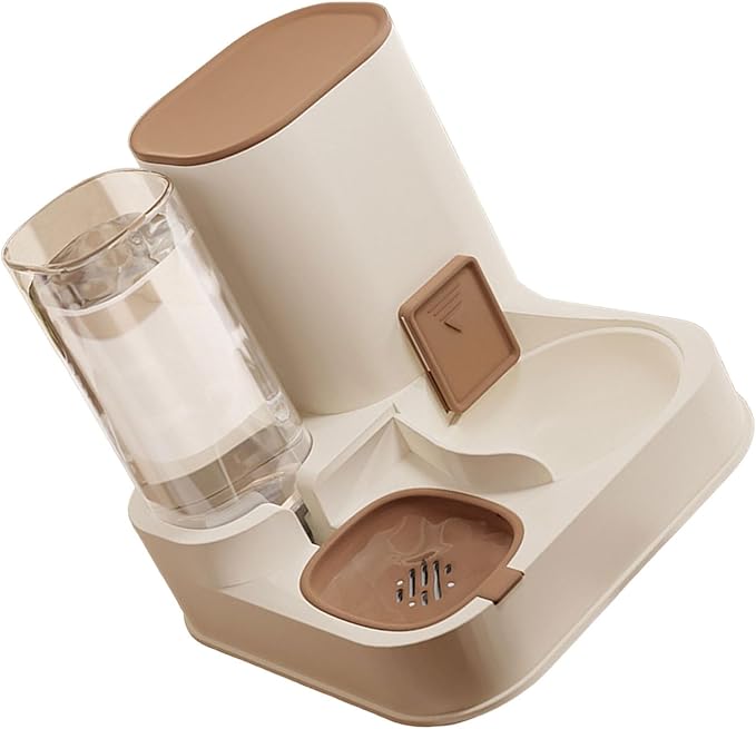 Cats Feeders and Water Dispenser 2 in 1 Pet Automatic Water Dispenser Pet Food Storage for Small Dog Puppy Cats