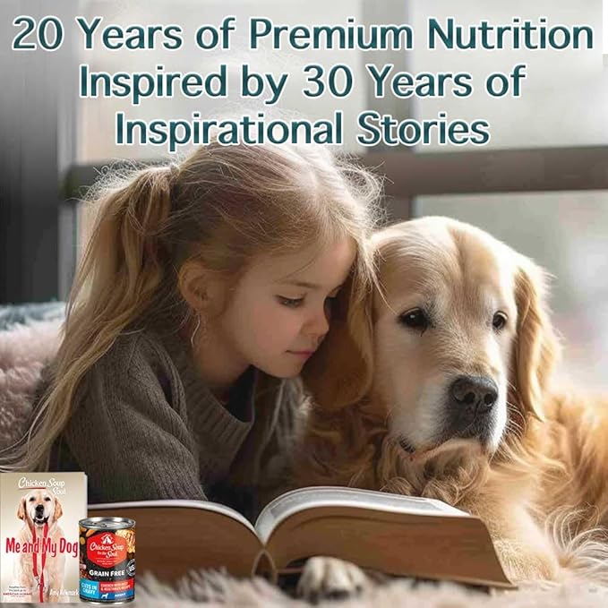 Chicken Soup for The Soul All Natural Premium Grain-Free All Life Stage Wet Dog Food, Real Meat First Ingredient, No by-Products, Chicken with Beef & Vegetables Cuts in Gravy, 13oz (Pack of 12)