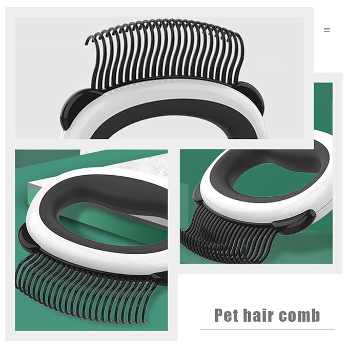 VICASKY Cat Grooming Comb and Hair Removal Brush Soft Teeth for Indoor Cats, Pet Massage and Detangling Tool, Portable Pet Hair Cleaning Comb for Kitten Grooming and Shedding Control
