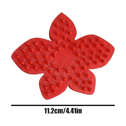 Petal Shape Dog Scrubber, 11.2cm, Soothing Comb, 3D Printed Bath Brush, Grooming, Massage, Skin Care, Pet Supplies, Waterproof, Cleansing