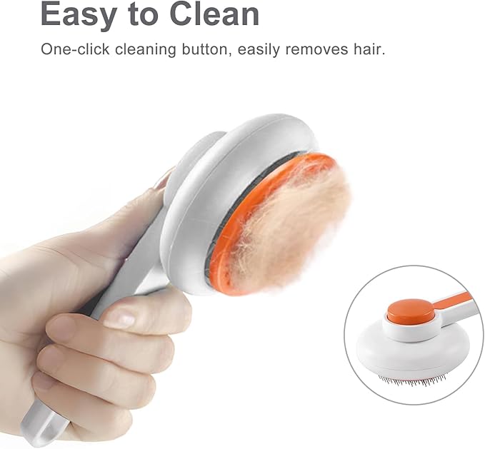 Cat Brush with Release Button, Pet Grooming Brushes for Shedding, Suitable for Long and Short Haired Cats and Dogs, Easy to Remove Removes Loose Undercoat
