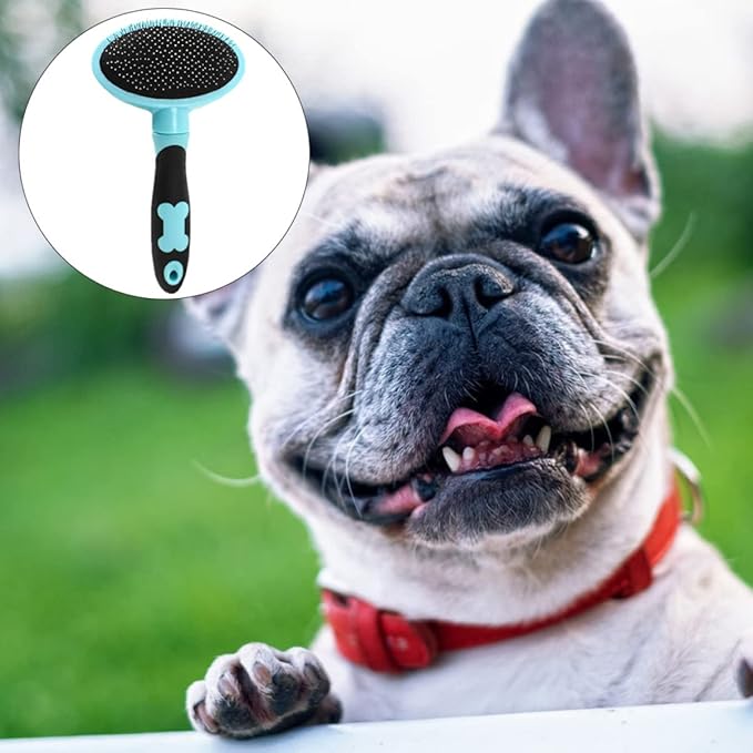 1Pc Ergonomic Cat Grooming Brush Lightweight Cat Hair Comb for Shedding Cleaning Tool Comfortable Grip for Kittens and Cats Premium Quality Pet Supplies