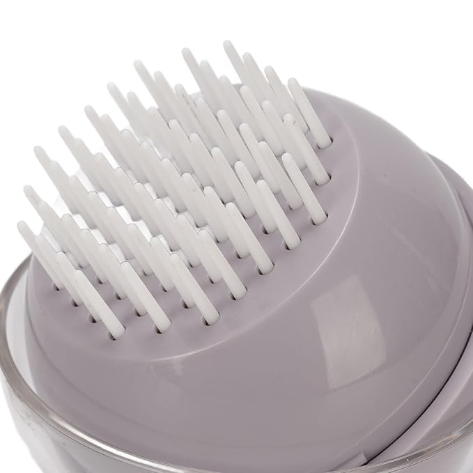Pet Massage Brush, Comfortable Grip and Efficient Design Gentle Remove Loose Hair Pet Grooming Cleanup Comb for Short Haired Dogs and Cats(Gray) (Gray)