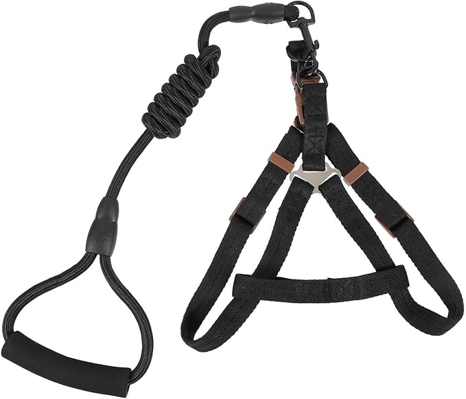 Dog Harness Leash Set with Adjustable Vest and 1.0x120cm Round Rope Leash, Reflective Pet Walking Supplies for Small to Medium Dogs Outdoor Use
