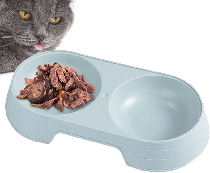Dog Bowls,Macaron Elevated Double Cat Bowl - Pet Bowls for Small Medium Large Dogs Cats Pet Food Water Feeder Chub Supplies
