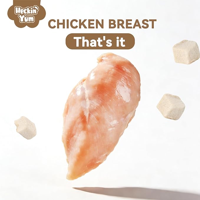 Freeze Dried Chicken Cat Treats 4 oz- Single Ingredient, Grain-Free, Gluten-Free, Filler-Free Freeze Dried Raw Cat Food Topper
