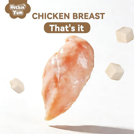 Freeze Dried Chicken Cat Treats 4 oz- Single Ingredient, Grain-Free, Gluten-Free, Filler-Free Freeze Dried Raw Cat Food Topper