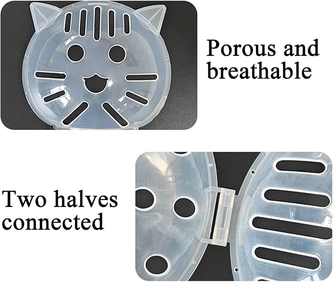 Cat Bubble Muzzle – Clear Ventilated Face Dome, Soft Protective Pet Barrier | Multifunctional Comfort Safety Aid, Stress-Reducing Handling Support for Small Dogs Bathing Shedding Nail Trimming Shower