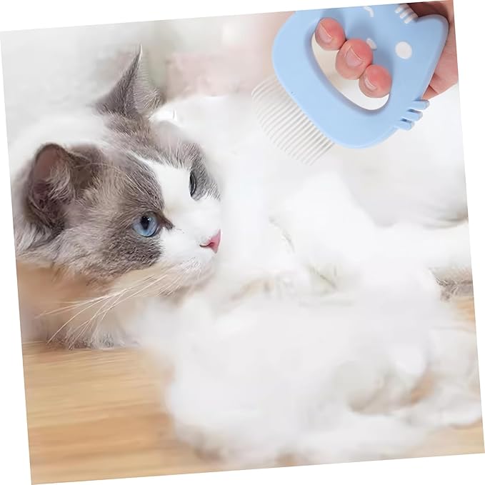 PET Grooming Comb Set Silicone Handle Cat and Dog Hair Removal Brush Compact Deshedding Tool for Daily Use Multi-Function PET Grooming Supplies