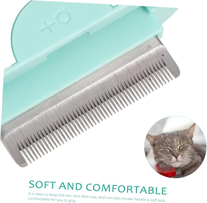 Pet Cat Grooming Comb Brush Stripping Tool for Shedding Cleaning Cat Hair Brush for Long Haired Cats Portable Design for Easy Use