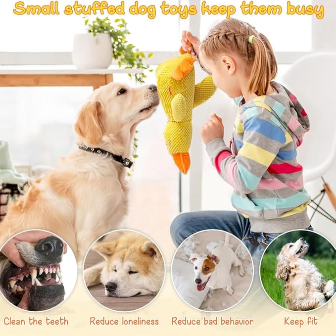 Mellow Calming Duck Dog Toy, 2026 Upgrade Calming Duck Toy for Dog, Interactive Toy with Quack Sound, Soft Plush Stuffed Calming Duck Pillow for Puppy Keep Busy (Pink)