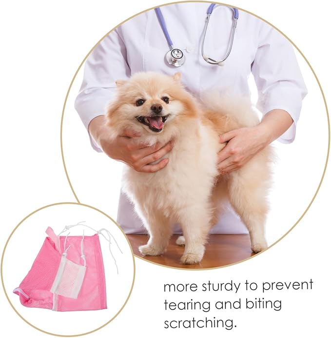 VANZACK Multi Function Cat Grooming Bag Mesh Pouch for Bathing Nail Trimming Pet Supplies for Control Calmness
