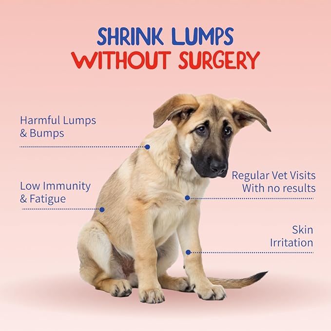 Fifth & Fido Turkey Tail Mushroom for Dogs – Lipoma Treatment for Dogs - Mushroom Supplement with Immune Support for Lipoma, Lumps & Bumps – Premium Pet Vitamins and Supplements Made in USA, 200 Serv.