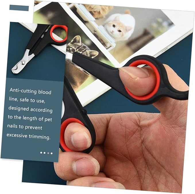 VANZACK 9pcs Cat Nail Clippers Ergonomic Portable Pet Trimmers for Grooming Non- Handle for Cats and Pets
