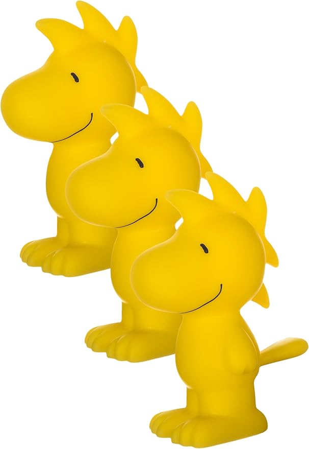 Peanuts for Pets Charlie Brown Woodstock Vinyl Squeaker Dog Toy | Squeaky Dog Toy for All Dogs | Charlie Brown Plastic Dog Toys for Aggressive Chewers - Fun and Cute Yellow Dog Chew Toy, 5.5 Inch