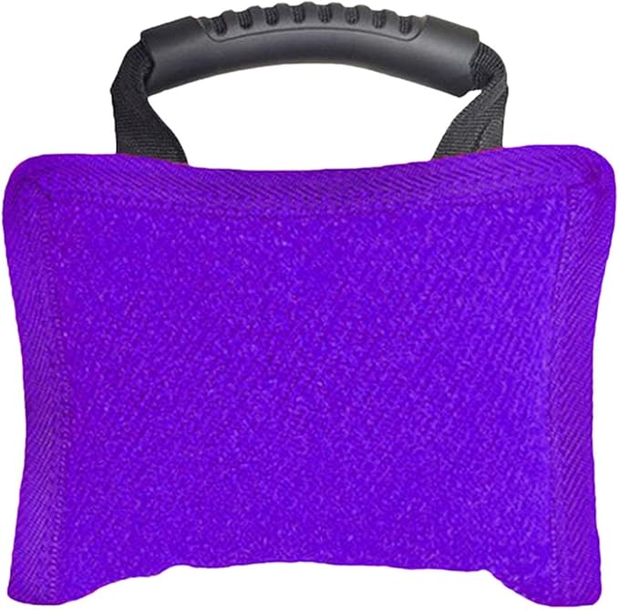 Baoblaze Dog Bite Pillow Tough Tug Toy Practical Portable Outdoor Pet Supplies for Small and Medium Sized Dogs Biting Pad with Handle, Violet