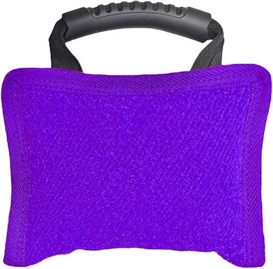Baoblaze Dog Bite Pillow Tough Tug Toy Practical Portable Outdoor Pet Supplies for Small and Medium Sized Dogs Biting Pad with Handle, Violet