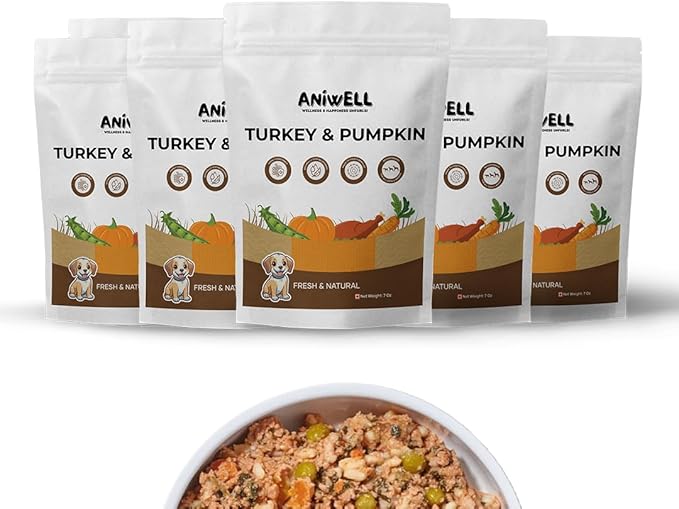 Fresh Food: Made with Real Meat, Veggies & Herbs (Pack of 5) (Turkey & Pumpkin)