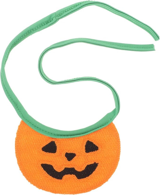 Halloween Pumpkin Dog Bandana Tie-on Bandana Bib Orange M Size for Pets to 15 Lbs Festival Pet Scarf Comfortable Cat and Dog Supplies