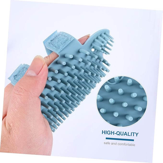 VICASKY Silicone Self-scratching Cat Grooming Brush Corner Brush for Cats Easy to Clean Durable Massage Tool for Loose Hair Removal Wet Dry Use Light