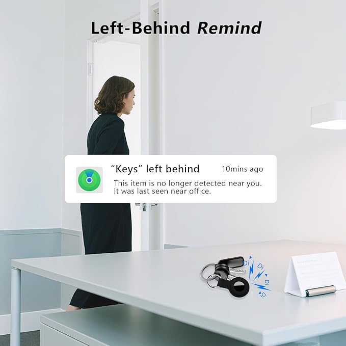 Air Tracker Tag, Smart Bluetooth Tracker Tag, Works with Apple Find My APP (iOS Only), Keys Finder and Item Locator for Luggage, Backpack, Suitcase, Pets and more, Waterproof Tracking Tag, White