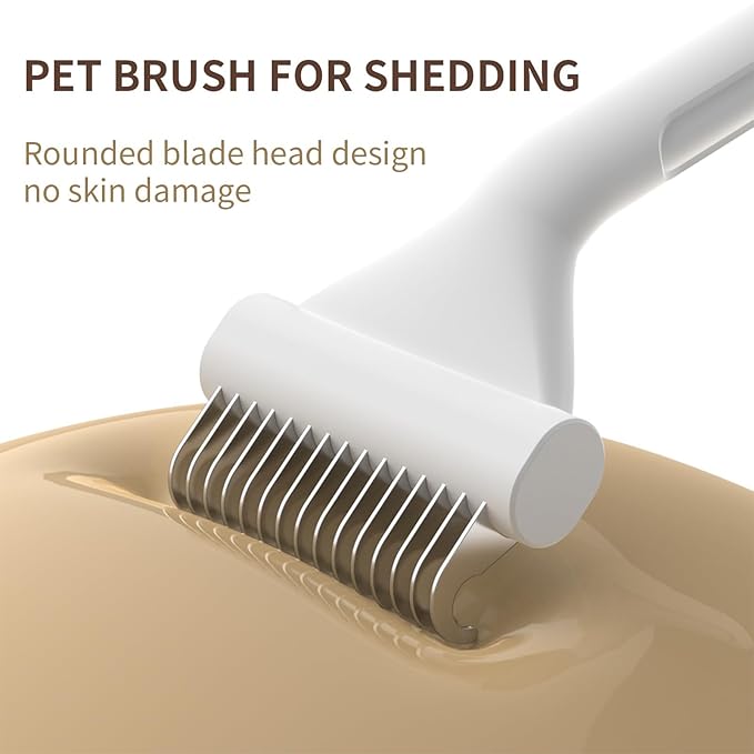 Cat Grooming Brush - Cat Hair Remover Brush | Pet Supplies, Dematting Comb, Undercoat Rake, Grooming Tool for Short Medium and Long Pet Hair