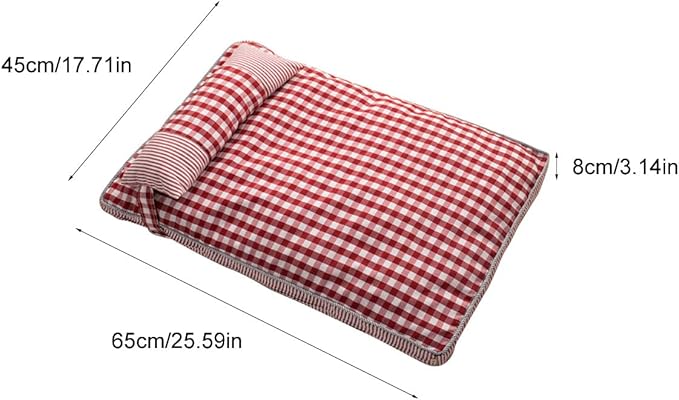 Dog Sofa Bed, Removable Washable Cover, 4 Season Universal, Soft Plush Plaid Cat Bed, Comfortable Pet Supplies (M)