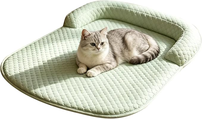 Cooling Pad Dog, Breathable Sleeping Rug, 25.59x19.69x4.72 Inch Soft Self Pet Mat, Comfort Aid with Crate Style, Compact Supply with Sofa Use, Accessories for Small Medium Large Dogs Kitten and Kennel