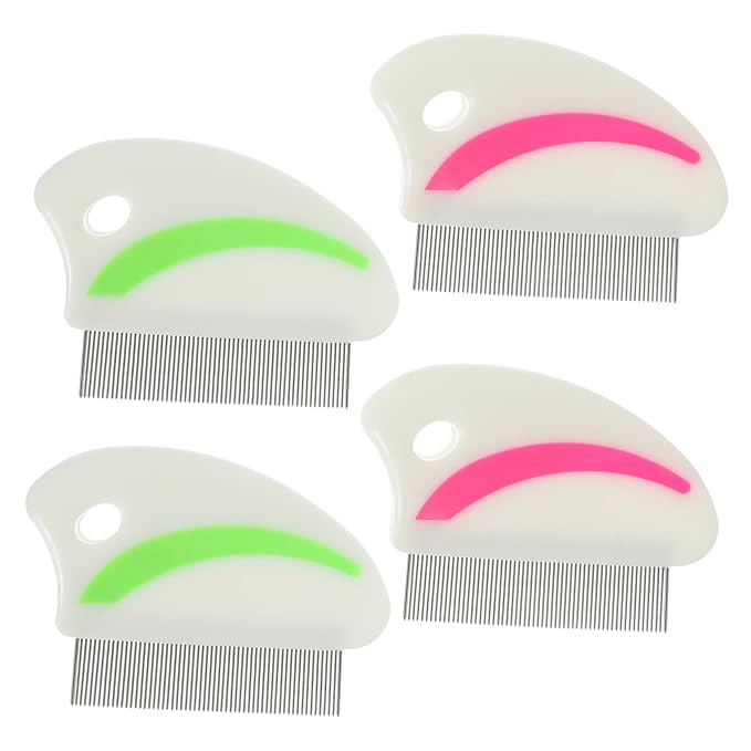 SUPVOX 4pcs Pet Removal Comb Flea Comb for Cats Cat Grooming Brush Pet Dust Remover Random Style