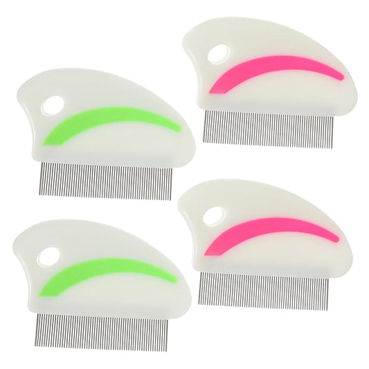 SUPVOX 4pcs Pet Removal Comb Flea Comb for Cats Cat Grooming Brush Pet Dust Remover Random Style