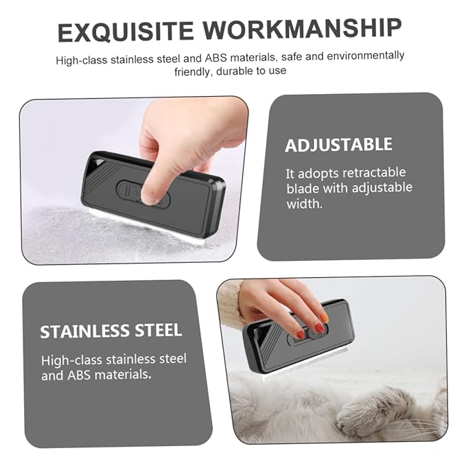 Hemoton Open Comb Pet Hair Removal Tool Detangler for Dog and Cat Shiny Grooming Supplies