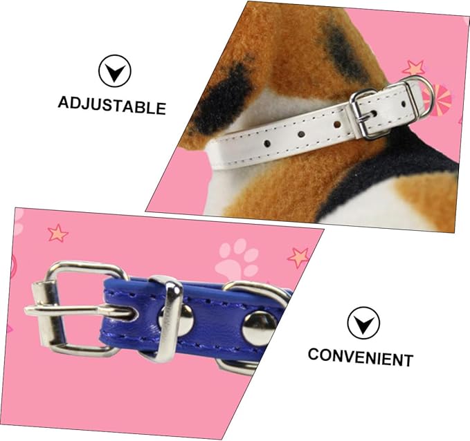 10pcs Pet Dog Collars Decorative Neckbands Random Colors Adjustable Basic Pet Supplies for Small to Medium Dogs