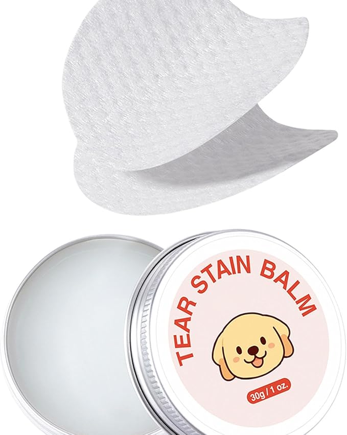 Gentle Tear Remover, Dog Eye Stain Cleaning Ointment, 30ml Care Solution with Powder Brush, Soft Formula Pet Cleaner, Grooming Supply with Safe Blend, Animal Care Tool for Home Use