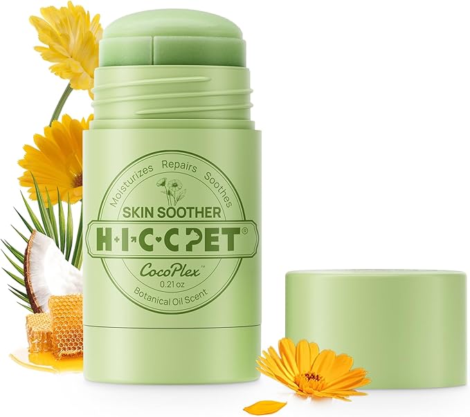 HICC PET Skin Balm for Dogs & Cats - Soothes Itching and Irritation Skin & Prevents Infection, All-Natural Dog Moisturizer for Dry Itchy Skin, Lick-Safe Allergy & Hot Spot Treatment - 0.21oz