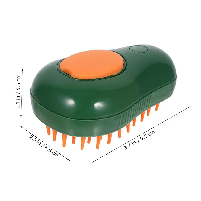 UPKOCH Cat Steam Brush with Ergonomic Design for Easy Grooming Safe and Reusable Pet Shower Brush for Cats Dogs and Animals Avocado Spray Comb