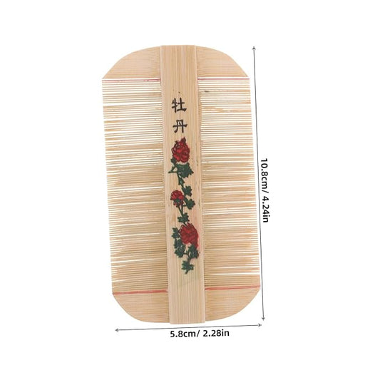 2pcs Fine Tooth Bamboo Comb for Dog and Cat Grooming Double-sided Dandruff Removal Tool for Boy Girl and Pets Boy Girl-friendly Design Portable and Easy to Store