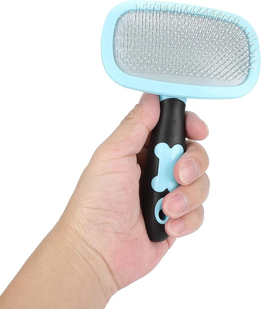 Cat Hair Brush, Dog Brush Cat Dog Hair Removal Comb Pet Grooming Tool 360 Degree Rotation Deshedding Brushes For Indoor For Pets with Long or Short (With a little blue)