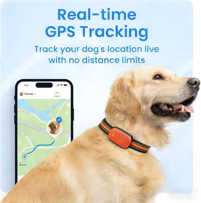 4G Smart GPS Pet Tracker with Real-Time Location Tracking,Waterproof, Historical Trajectory, Long Battery Life, Nationwide Coverage, Fits All Collars(Subscription Required)